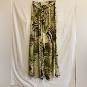 Vince Camuto Swim Cover-up Palazzo Pants; Green Multi pattern, Size XS
